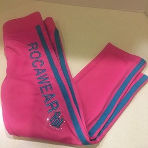 Girls Pink Rocawear Athletic Sport Joggers Pants